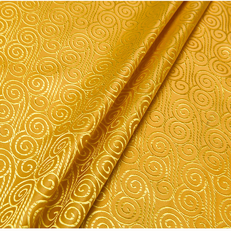 3D Printing On Fabric - HLQON Circle style Metallic Jacquard Brocade
