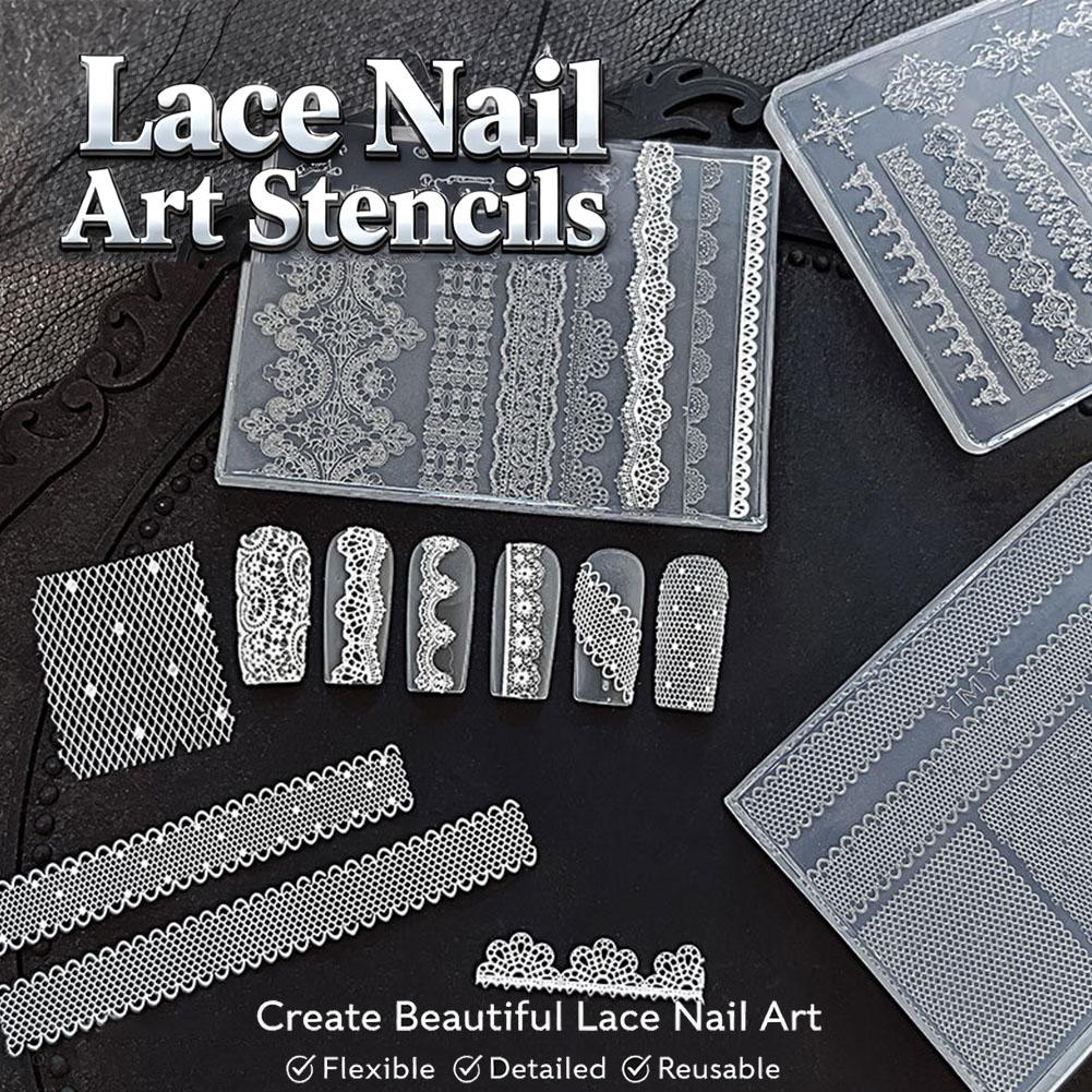 Silicone Lace Nail Art Stencil - 3D Printing Templates Free 리뷰 및 가격
