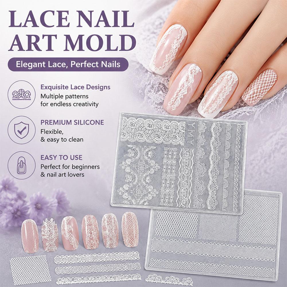 Silicone Lace Nail Art Stencil - 3D Printing Templates Free 리뷰 및 가격