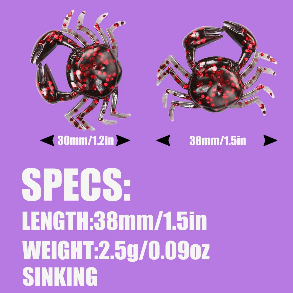 B&U 12pcs Crab Lure 3D Simulat - 3D Printing Lure 리뷰 및 가격