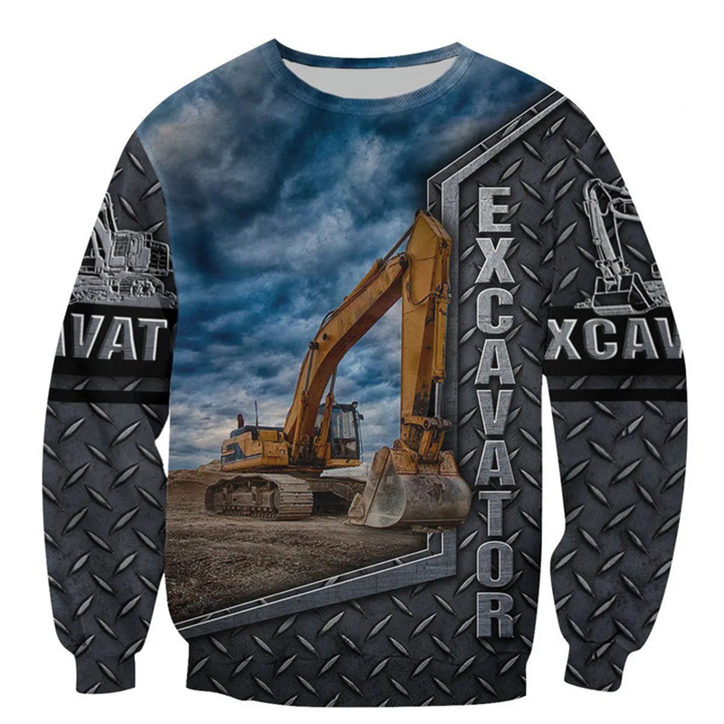 New Men's Sweatshirt 3d Print  - 3D Printing Excavator 리뷰 및 가격