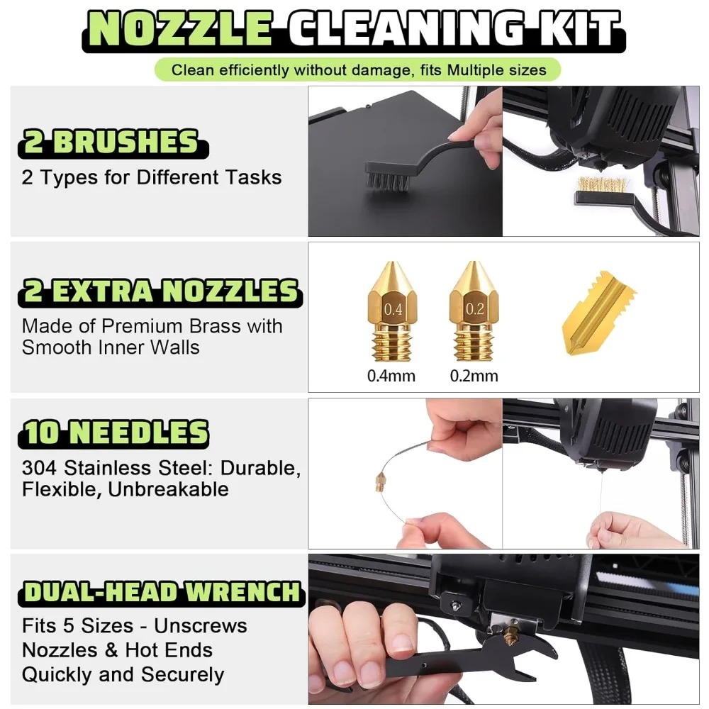 34pcs 3D Printer Tools Kit Noz - 3D Printing Grinder 리뷰 및 가격
