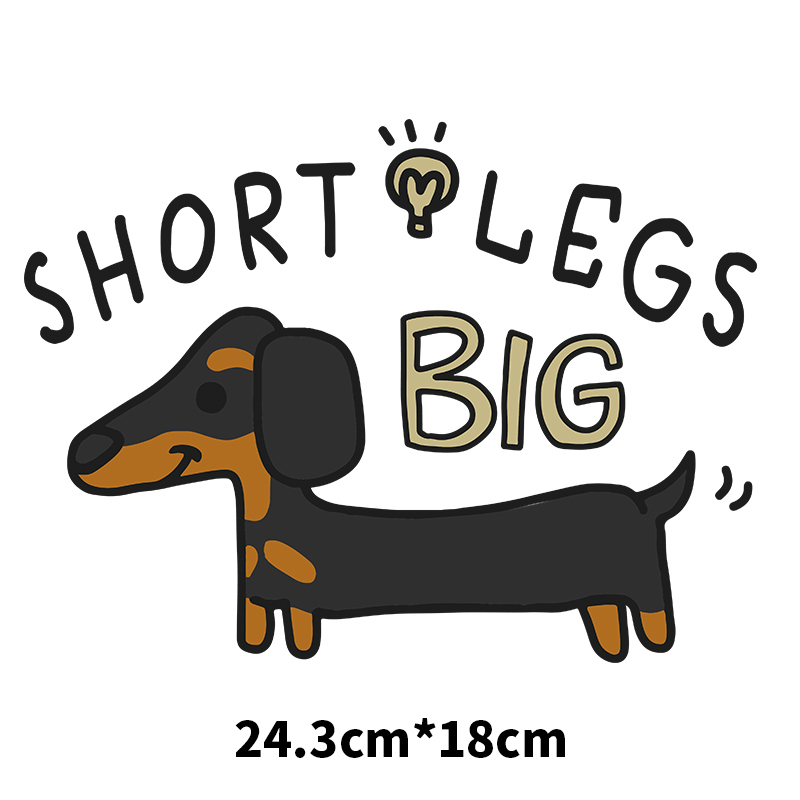 24.3cmX18cm Cartoon Dachshund  - 3D Printing On Fabric 리뷰 및 가격