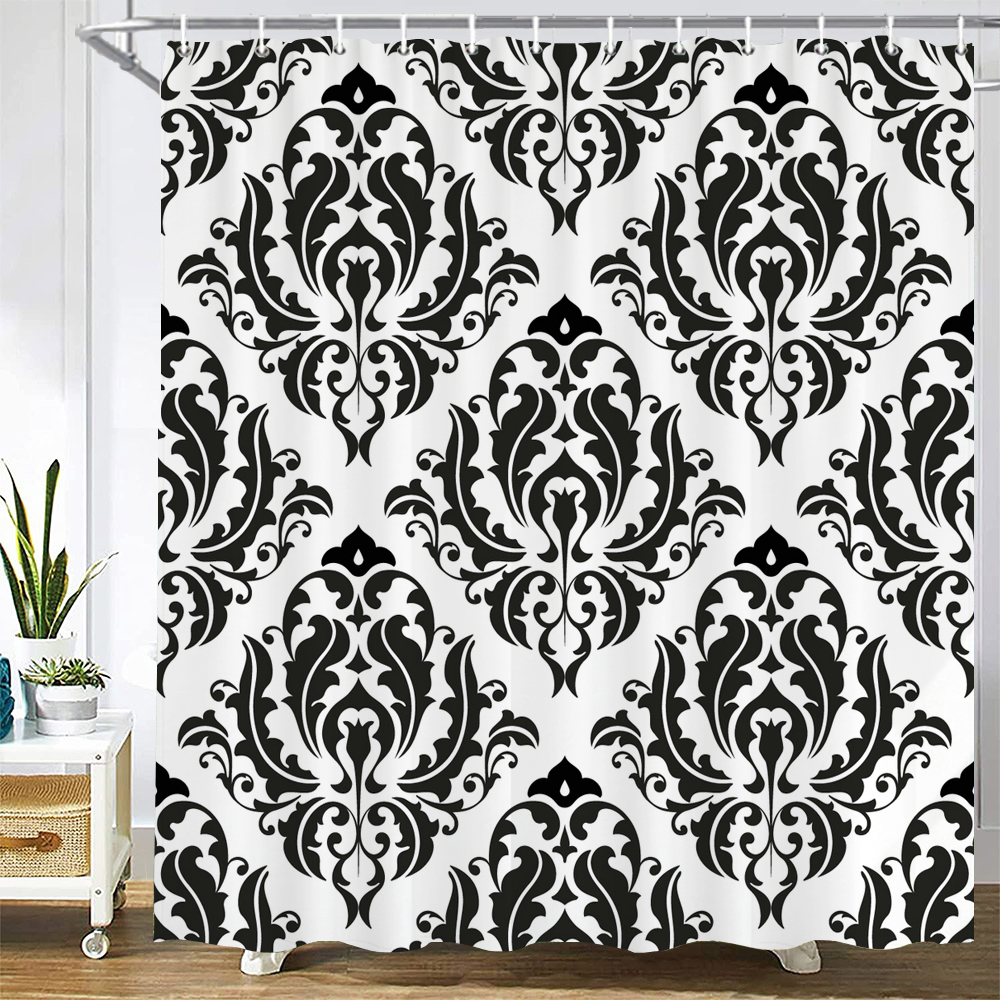 Waterproof Bathroom Shower Cur - 3D Printing On Fabric 리뷰 및 가격