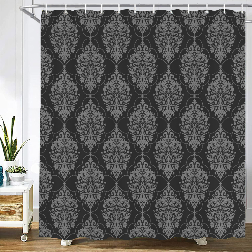 Waterproof Bathroom Shower Cur - 3D Printing On Fabric 리뷰 및 가격