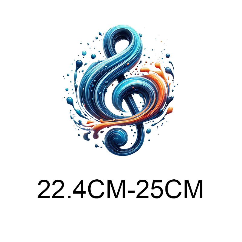 Color music symbols heat trans - 3D Printing On Fabric 리뷰 및 가격