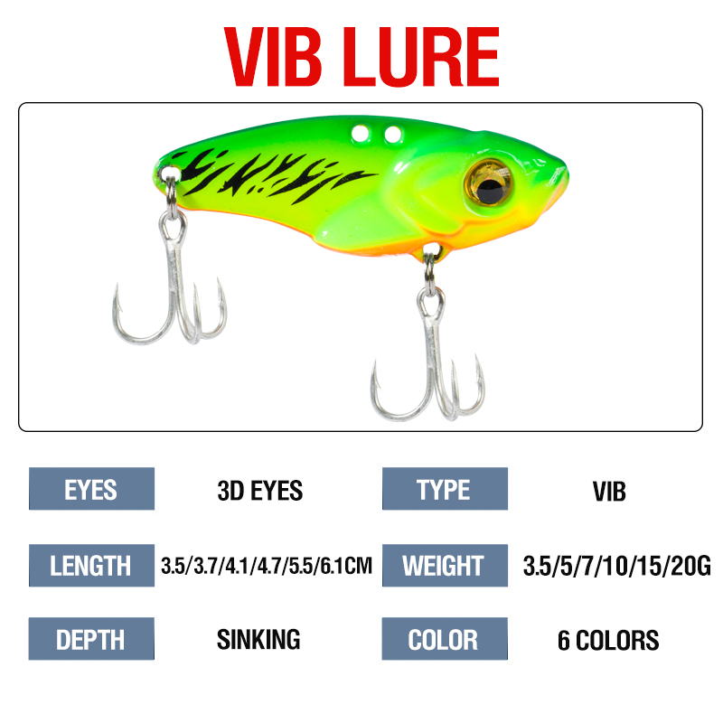 6PCS Metal VIB Lure 5g 7g 10g  - 3D Printing Lure 리뷰 및 가격