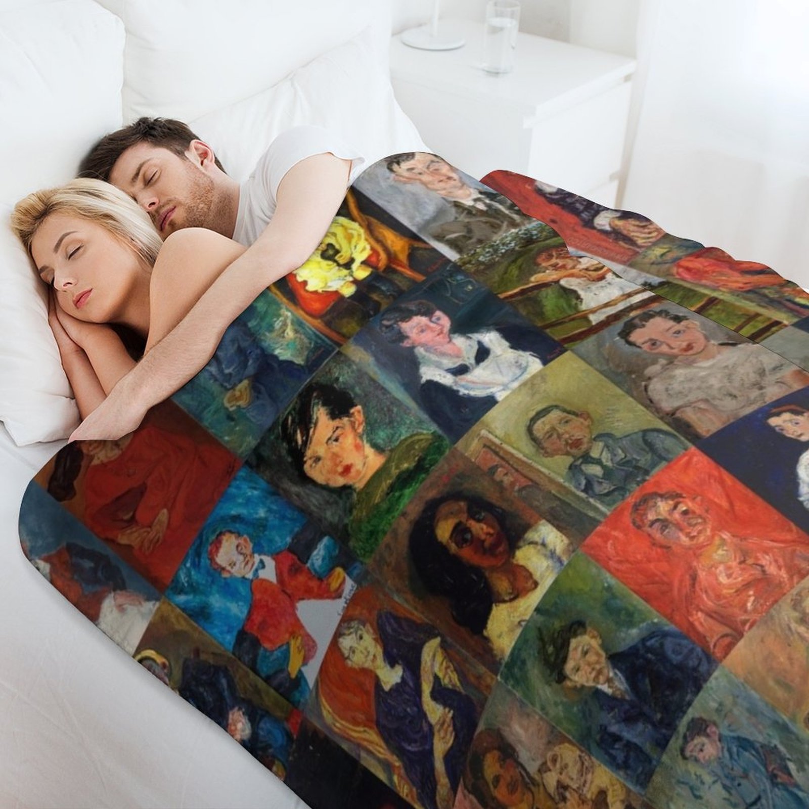 Chaim Soutine Faces Throw Blan - 3D Printing On Fabric 리뷰 및 가격