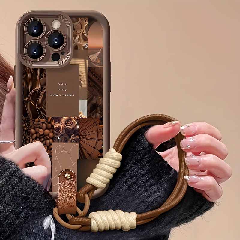 Brown Coffee Flowers Print Lan - 3D Printing Iphone 리뷰 및 가격