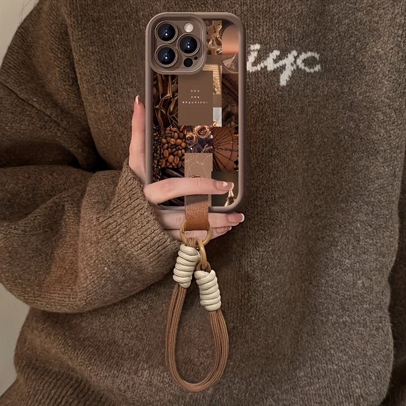Brown Coffee Flowers Print Lan - 3D Printing Iphone 리뷰 및 가격